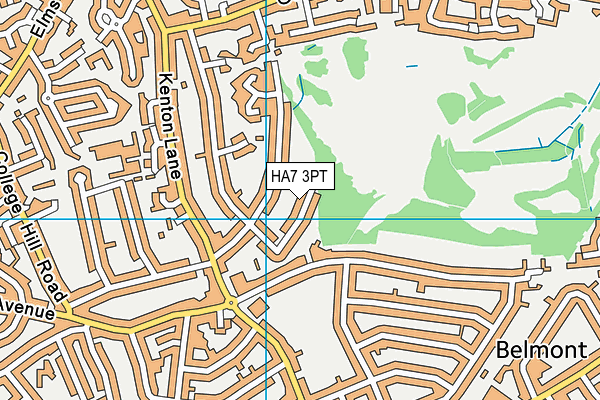 HA7 3PT map - OS VectorMap District (Ordnance Survey)
