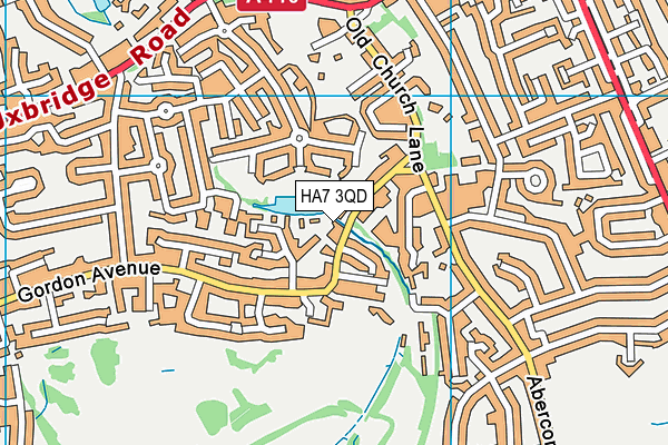 HA7 3QD map - OS VectorMap District (Ordnance Survey)