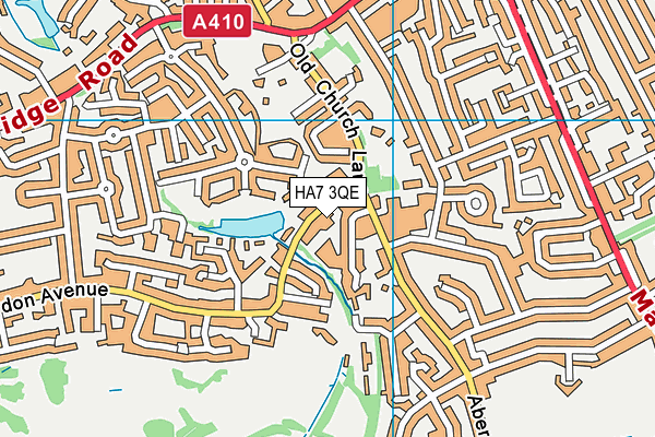 HA7 3QE map - OS VectorMap District (Ordnance Survey)