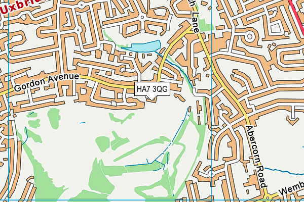 HA7 3QG map - OS VectorMap District (Ordnance Survey)