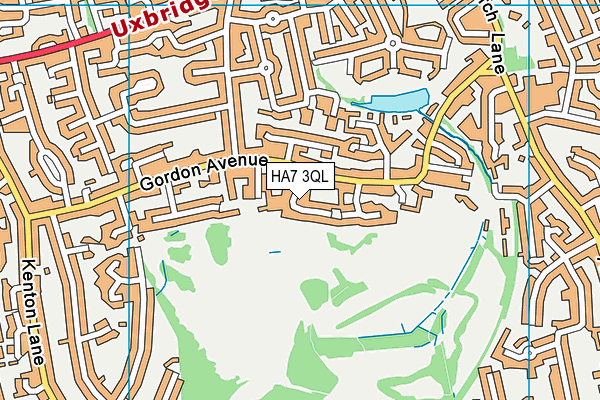 HA7 3QL map - OS VectorMap District (Ordnance Survey)
