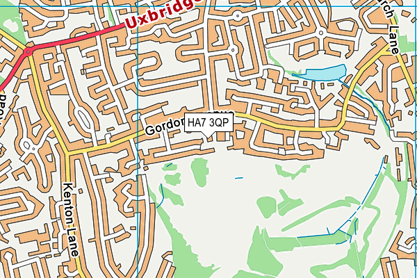 HA7 3QP map - OS VectorMap District (Ordnance Survey)