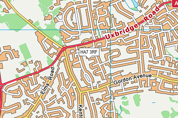 HA7 3RF map - OS VectorMap District (Ordnance Survey)