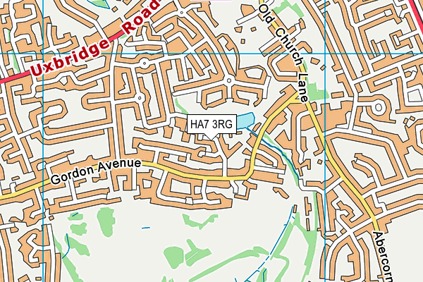 HA7 3RG map - OS VectorMap District (Ordnance Survey)