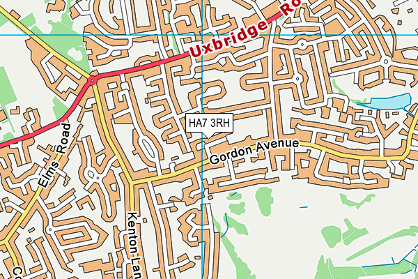 HA7 3RH map - OS VectorMap District (Ordnance Survey)