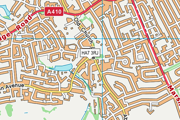 HA7 3RJ map - OS VectorMap District (Ordnance Survey)