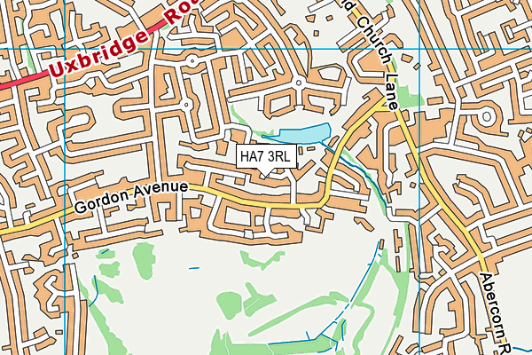 HA7 3RL map - OS VectorMap District (Ordnance Survey)