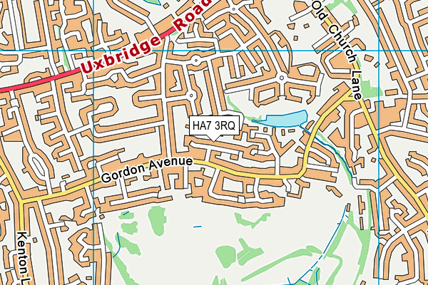 HA7 3RQ map - OS VectorMap District (Ordnance Survey)