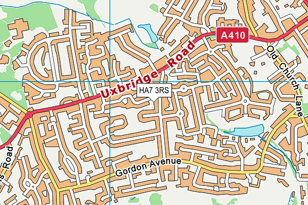 HA7 3RS map - OS VectorMap District (Ordnance Survey)