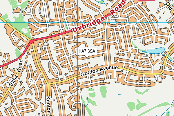 HA7 3SA map - OS VectorMap District (Ordnance Survey)