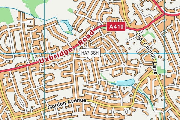 HA7 3SH map - OS VectorMap District (Ordnance Survey)