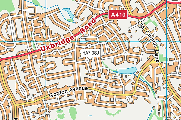 HA7 3SJ map - OS VectorMap District (Ordnance Survey)