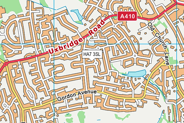 HA7 3SL map - OS VectorMap District (Ordnance Survey)