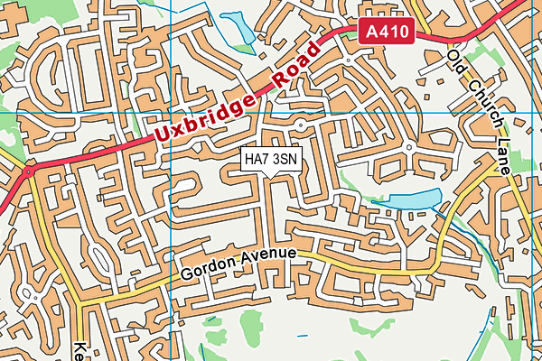 HA7 3SN map - OS VectorMap District (Ordnance Survey)