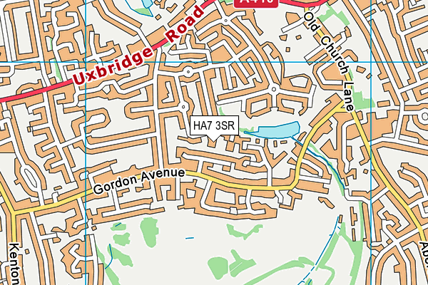 HA7 3SR map - OS VectorMap District (Ordnance Survey)