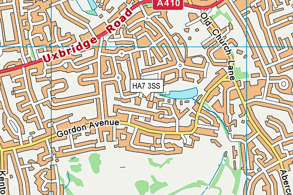 HA7 3SS map - OS VectorMap District (Ordnance Survey)