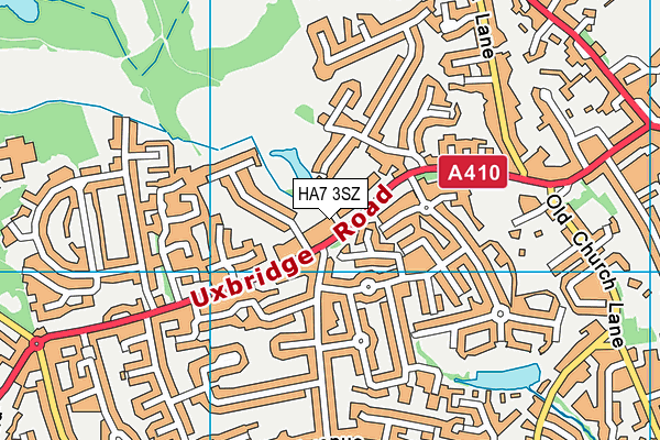 HA7 3SZ map - OS VectorMap District (Ordnance Survey)