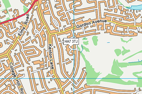 HA7 3TJ map - OS VectorMap District (Ordnance Survey)