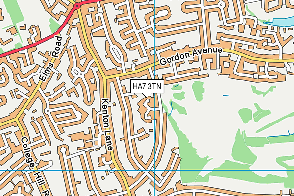 HA7 3TN map - OS VectorMap District (Ordnance Survey)