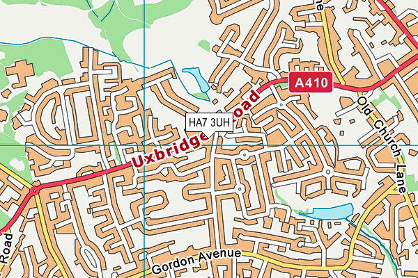 HA7 3UH map - OS VectorMap District (Ordnance Survey)