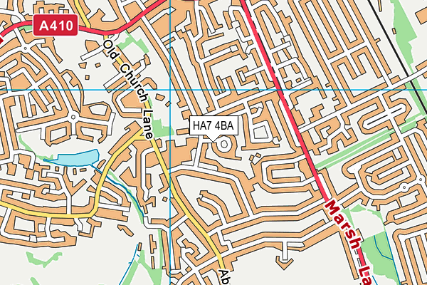 HA7 4BA map - OS VectorMap District (Ordnance Survey)