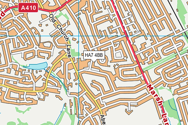 HA7 4BB map - OS VectorMap District (Ordnance Survey)