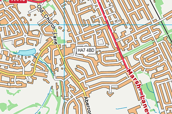 HA7 4BD map - OS VectorMap District (Ordnance Survey)