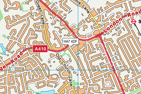 HA7 4DF map - OS VectorMap District (Ordnance Survey)