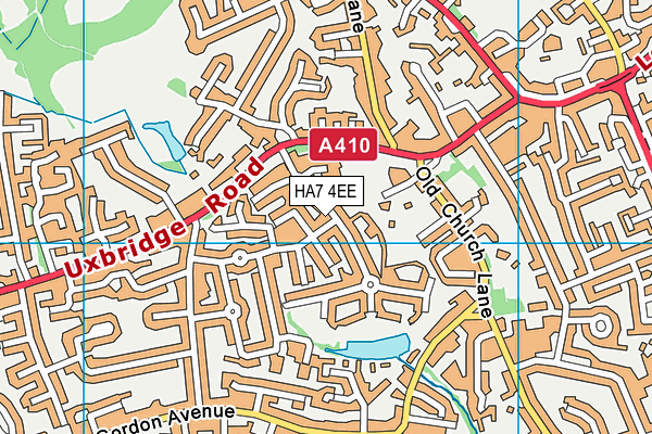 HA7 4EE map - OS VectorMap District (Ordnance Survey)