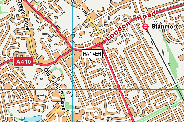 HA7 4EH map - OS VectorMap District (Ordnance Survey)