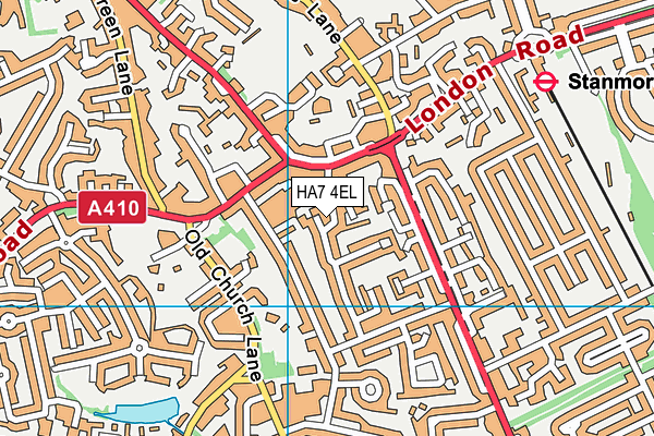 HA7 4EL map - OS VectorMap District (Ordnance Survey)