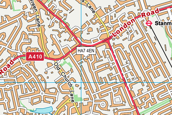 HA7 4EN map - OS VectorMap District (Ordnance Survey)