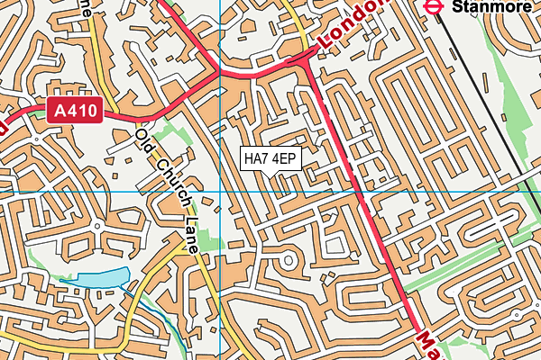 HA7 4EP map - OS VectorMap District (Ordnance Survey)