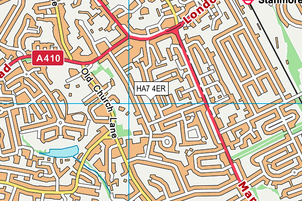 HA7 4ER map - OS VectorMap District (Ordnance Survey)