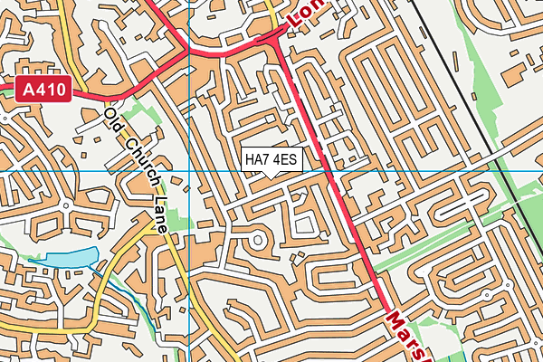 HA7 4ES map - OS VectorMap District (Ordnance Survey)