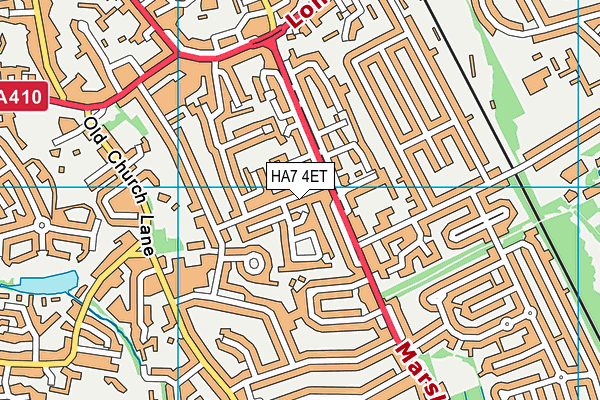 HA7 4ET map - OS VectorMap District (Ordnance Survey)