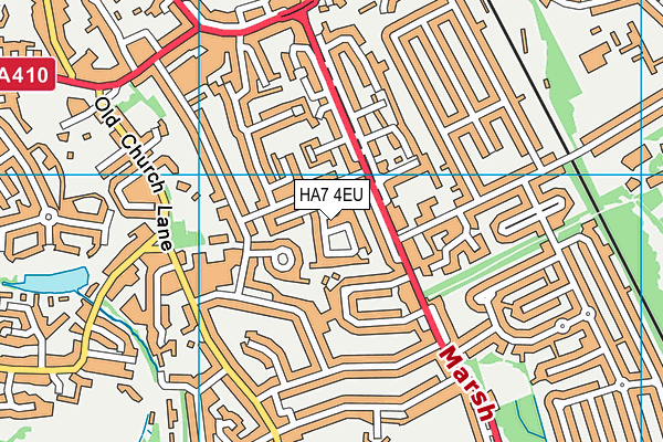 HA7 4EU map - OS VectorMap District (Ordnance Survey)