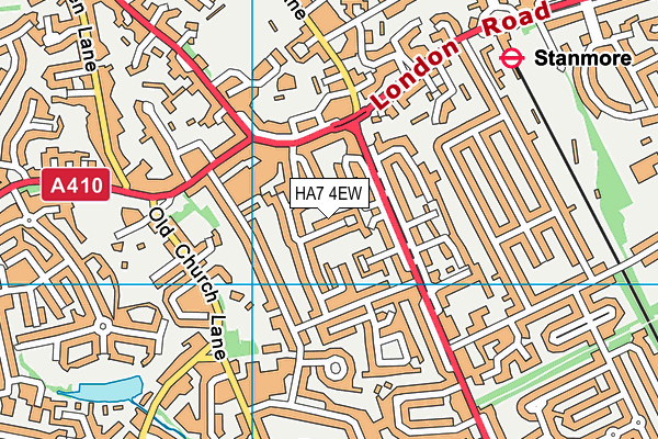 HA7 4EW map - OS VectorMap District (Ordnance Survey)