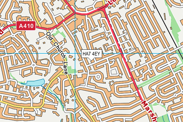 HA7 4EY map - OS VectorMap District (Ordnance Survey)