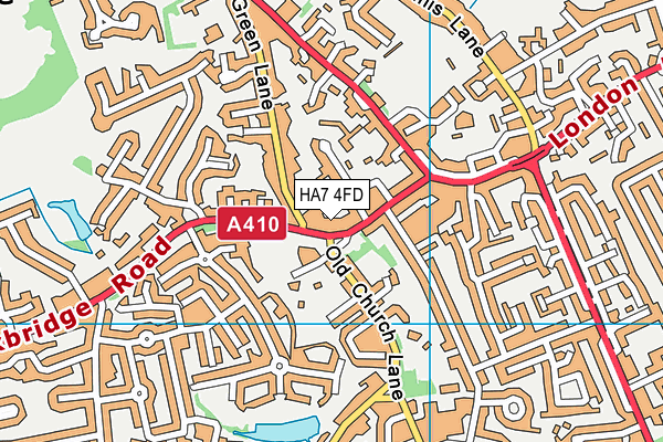 HA7 4FD map - OS VectorMap District (Ordnance Survey)