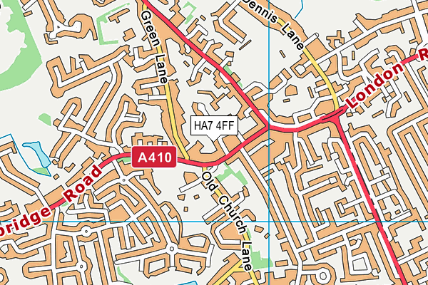 HA7 4FF map - OS VectorMap District (Ordnance Survey)