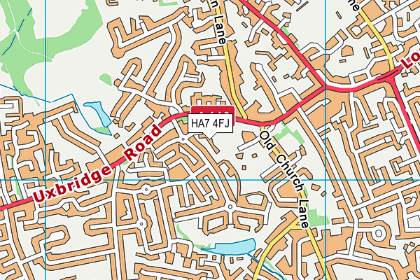 HA7 4FJ map - OS VectorMap District (Ordnance Survey)