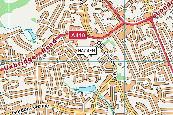 HA7 4FN map - OS VectorMap District (Ordnance Survey)