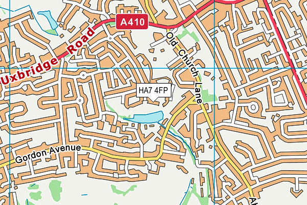 HA7 4FP map - OS VectorMap District (Ordnance Survey)