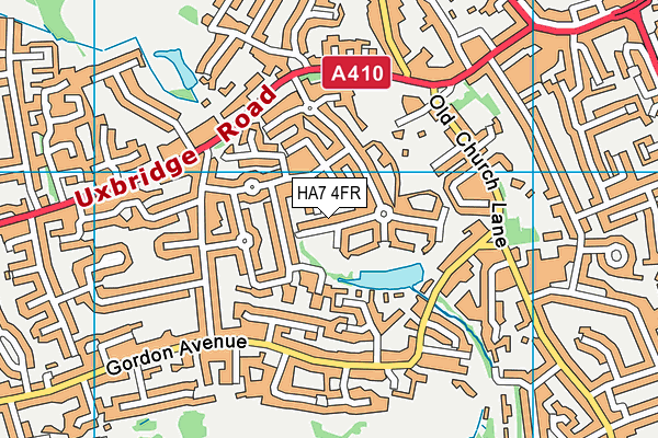 HA7 4FR map - OS VectorMap District (Ordnance Survey)