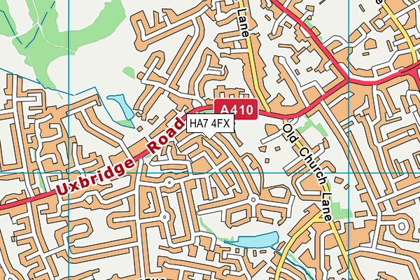 HA7 4FX map - OS VectorMap District (Ordnance Survey)