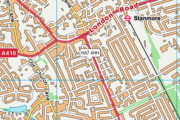 HA7 4HH map - OS VectorMap District (Ordnance Survey)