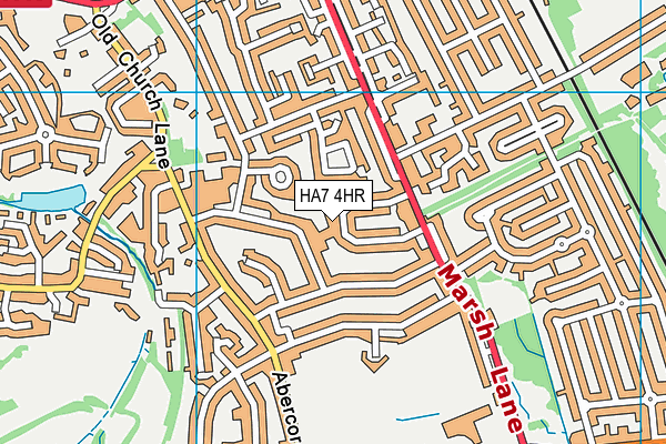 HA7 4HR map - OS VectorMap District (Ordnance Survey)