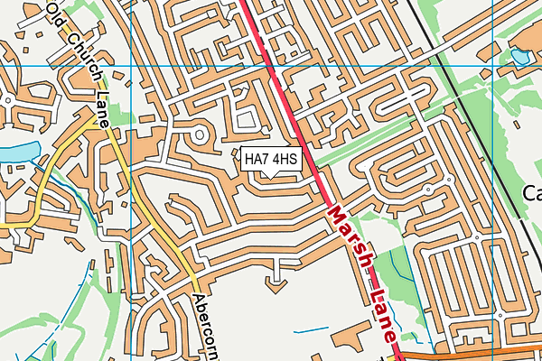 HA7 4HS map - OS VectorMap District (Ordnance Survey)