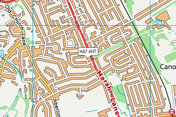 HA7 4HT map - OS VectorMap District (Ordnance Survey)